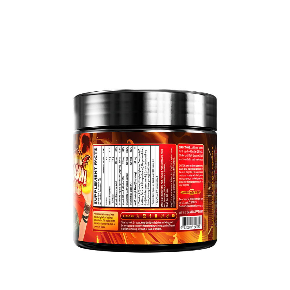 Burning Dragon Punch Caffeine Free - 100 Servings - Gamer Supps