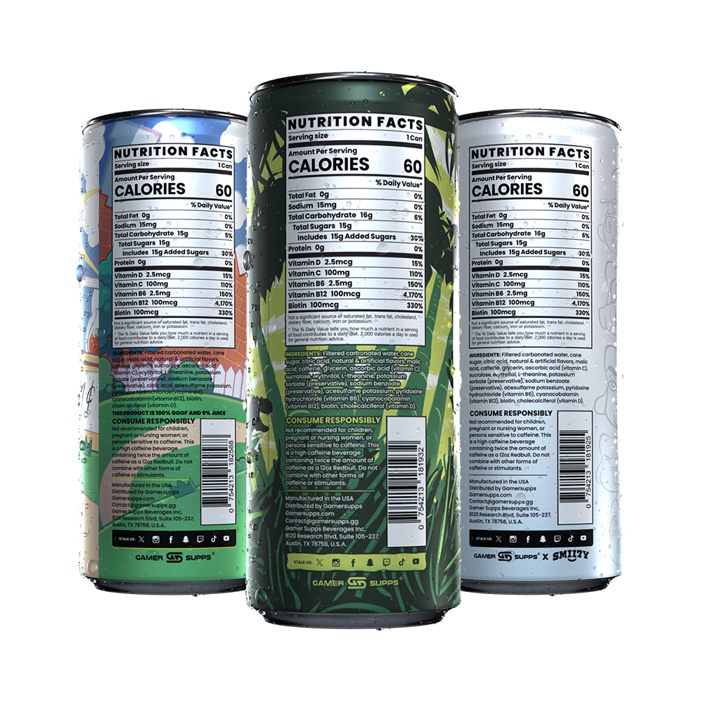 GG® Premium Energy - Variety Pack (12 Cans - TikTok) - Gamer Supps