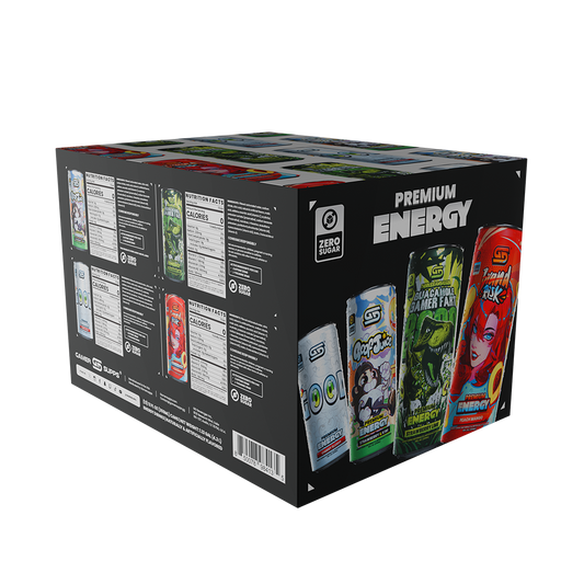 PARTNER ORDERS Sugar Free Premium Energy - Variety Pack (12 Cans) - Gamer Supps