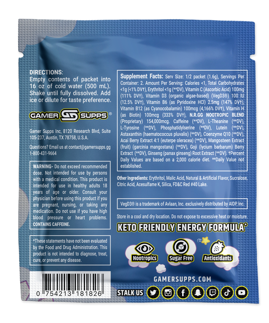Free GG Samples - Gamer Supps