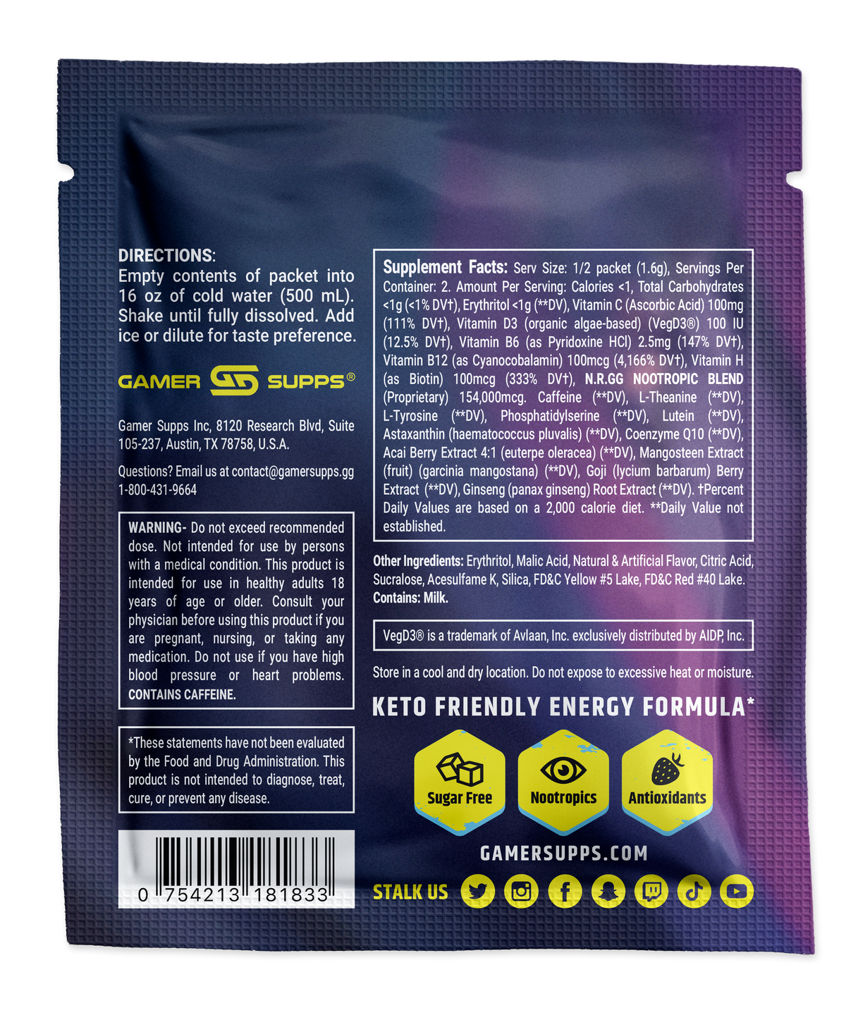 Free GG Samples - Gamer Supps
