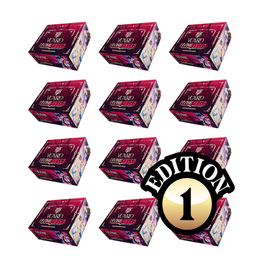 VCard Set 3: Divine Chaos First Edition Booster Box Master Case (12 Booster Boxes) - Gamer Supps