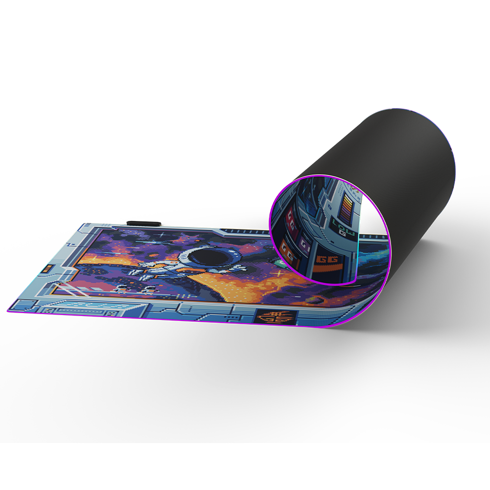PIXEL CUPS : Astro Lounge RGB Mousepad - Gamer Supps