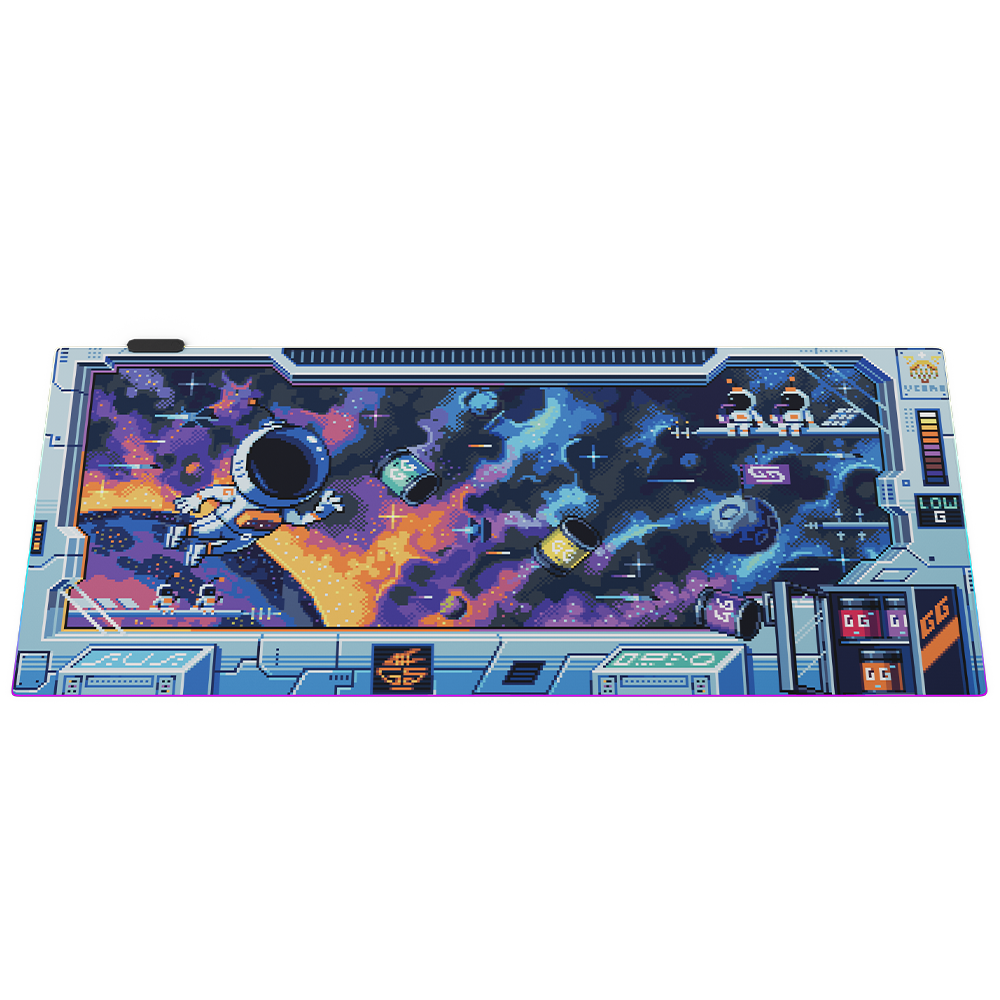 PIXEL CUPS : Astro Lounge RGB Mousepad - Gamer Supps