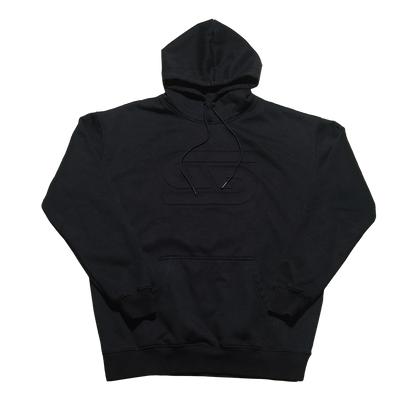 Black Embossed Hoodie - Gamer Supps