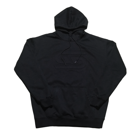 Black Embossed Hoodie - Gamer Supps