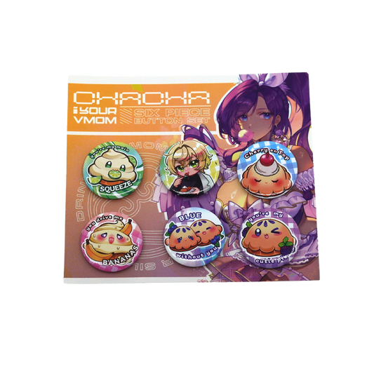 ChaChaYourVmom: Button Pin Set - Gamer Supps