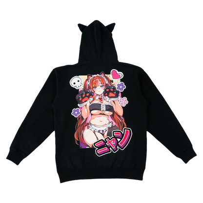 Nyan Service: Cat Ear Zip Hoodie - Gamer Supps