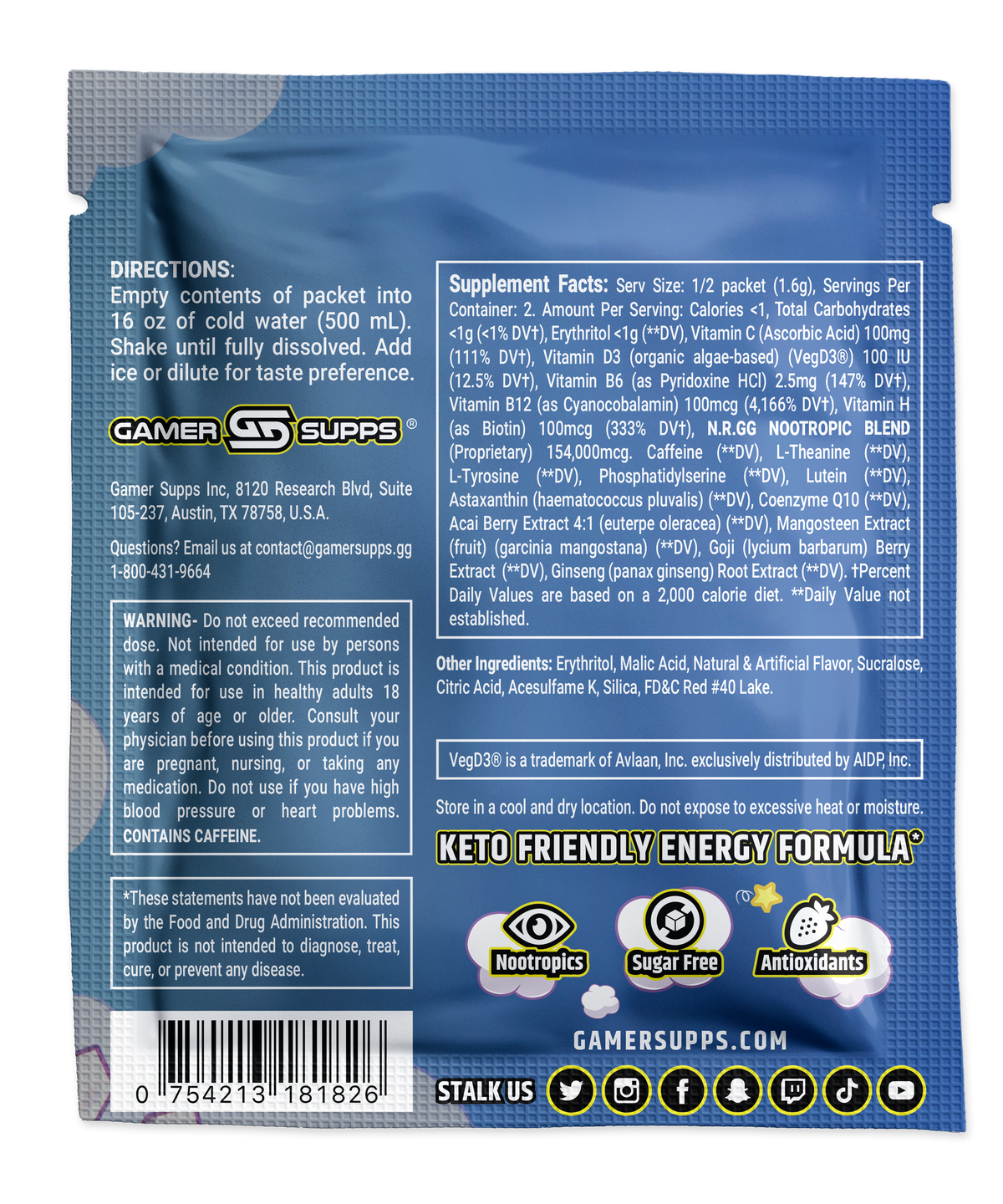 Free GG Samples - Gamer Supps