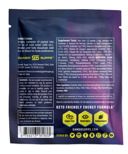 Free GG Samples - Gamer Supps