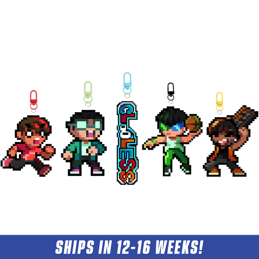 PIXEL CUPS x Clooless: Acrylic Keychain Set - Gamer Supps
