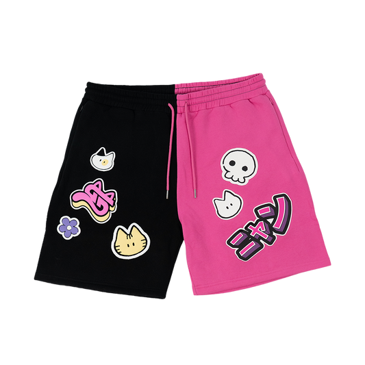 Nyan Service: Sticker Bombed Shorts - Gamer Supps