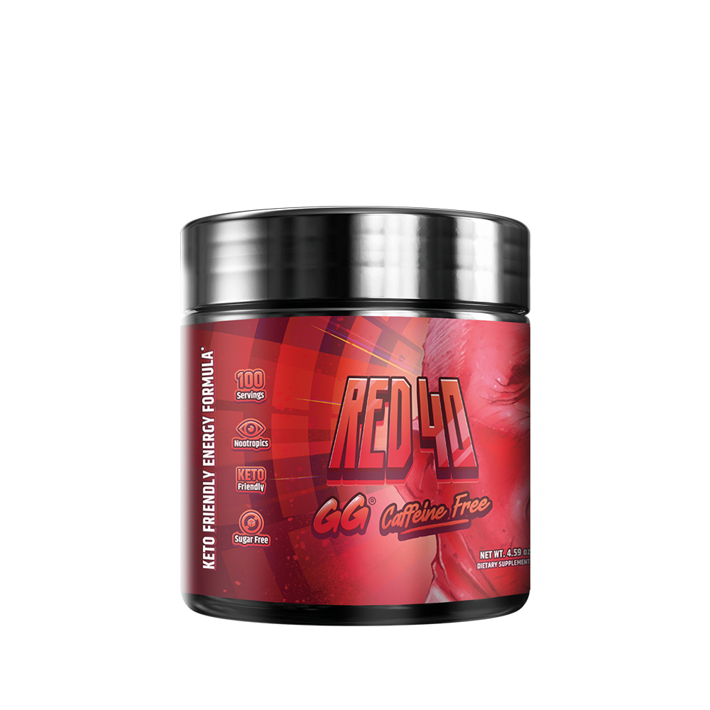 Red 40 Caffeine Free  - 100 Servings - Gamer Supps