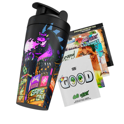 PIXEL CUPS: Specific Rim Metal Shaker - Gamer Supps