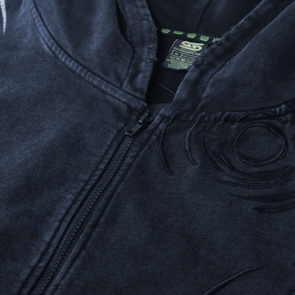 Holy Sheet: BOO! Distressed Zip-Up Hoodie - Gamer Supps