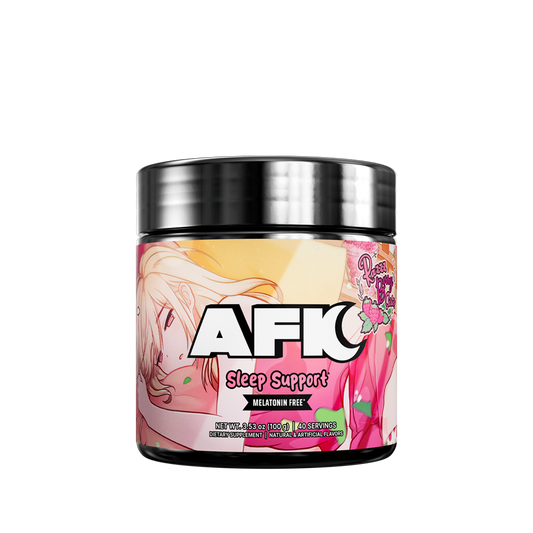 Black container with pink and berry-themed label showing supplement facts and usage directions for 40 servings.
