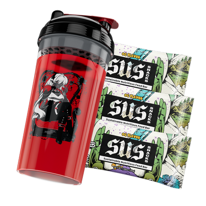 Clear shaker cup with black and white anime vampire girl sitting on a thorny throne and a black lid with red flip cap.