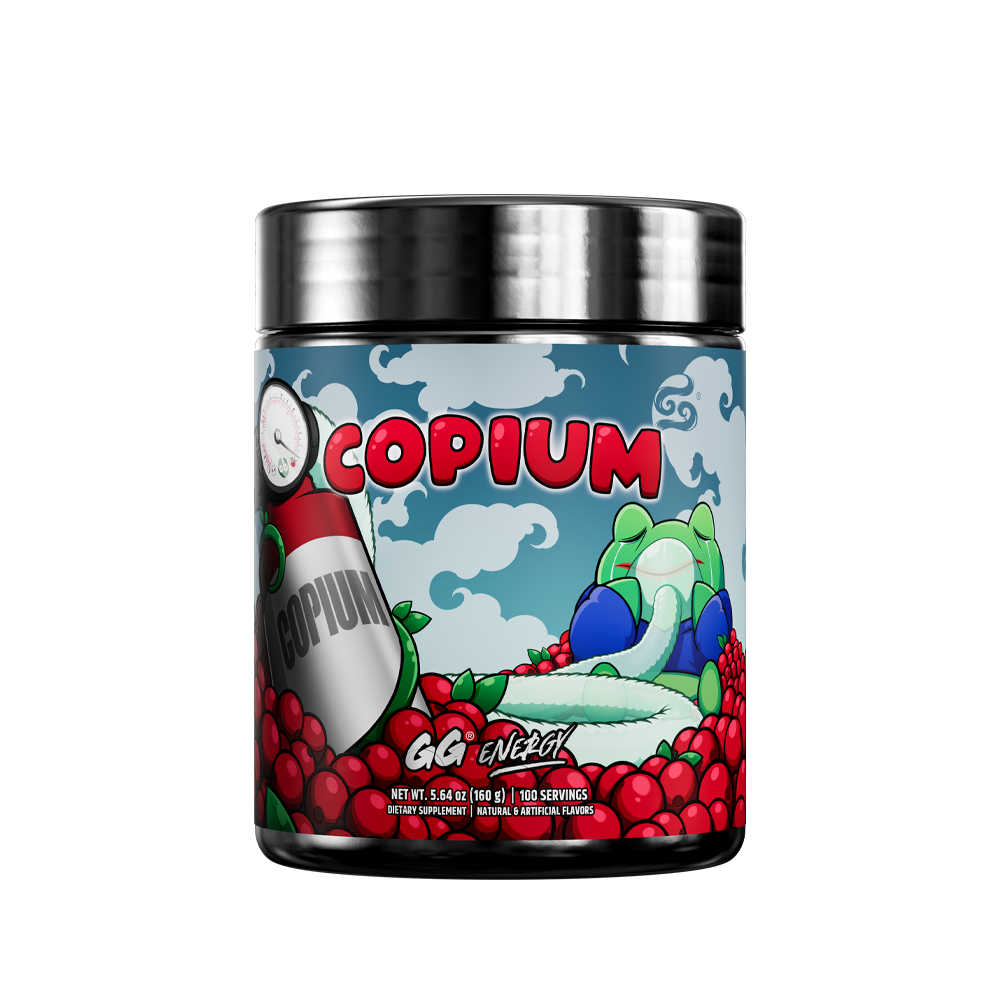 Black supplement container with silver lid showing detailed white and black supplement facts and red accents on the label.