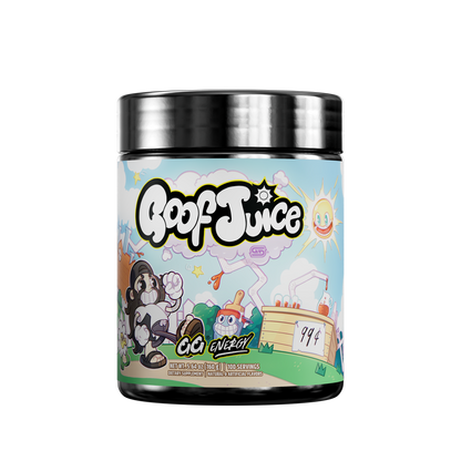 Black container with silver lid showing detailed supplement facts and blue Gamer Supps label with contact info.