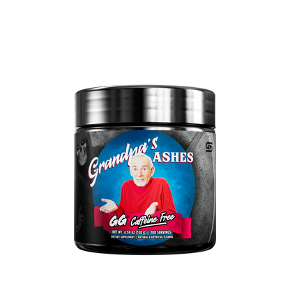Black supplement jar with silver lid showing detailed nutrition facts and usage instructions on the back label.
