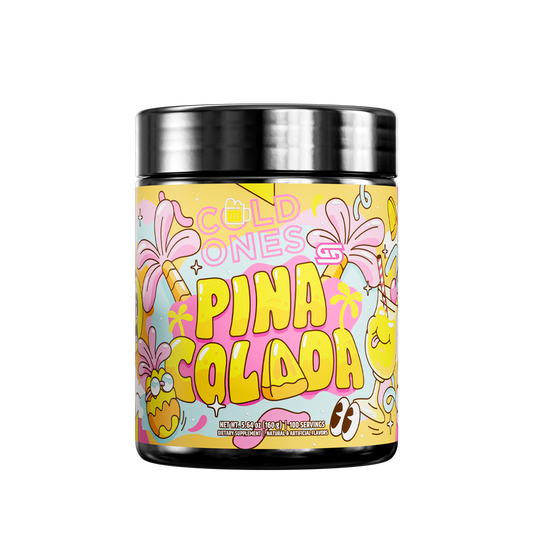 Supplement facts label showing vitamins, nootropics, and ingredients including caffeine, L-Theanine, and fruit extracts.