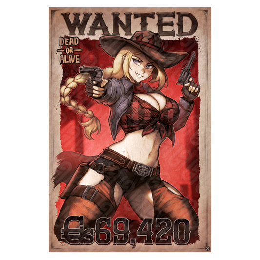 Reverse Cowgirl Wanted Poster - Gamer Supps