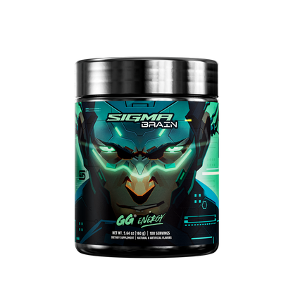 Black and green supplement container showing detailed white nutrition facts and usage instructions on the back label.